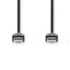 Nedis A dugó - A dugó USB 2.0 kábel 3m fekete (CCGT60000BK30)
