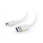 Gembird USB type-C - USB 3.0 kábel 1m fekete (CCP-USB3-AMCM-1M)