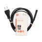 Nedis Európai dugó - IEC-320-C7 tápkábel 2m fekete (CEGL11040BK20)