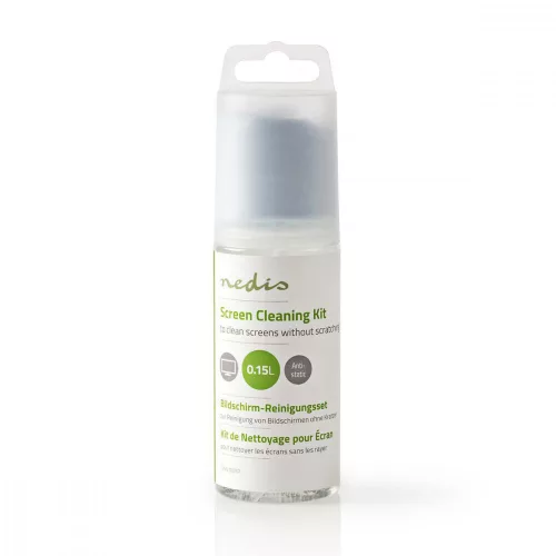 Nedis képernyő tisztító szett kendővel, 150ml (CLSN100TP)