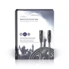 Nedis XLR sztereó 3 pólusú hosszabbító kábel 15m (COTG15010GY150)