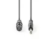 Nedis XLR anya - jack 6.35 dugó mono audio kábel 10m (COTG15120GY100)