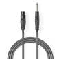   Nedis XLR anya - Jack 6.35 dugó mono audio kábel 10m (COTG15120GY100)