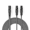 Nedis XLR 3 tűs dugó - 2db XLR 3 tűs aljzat Egyensúlyozott audio kábel 1.5m szürke (COTH15025GY15)