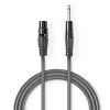 Nedis XLR anya - Jack 6.35 dugó mono audio kábel 1.5m (COTH15120GY15)