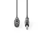   Nedis XLR anya - Jack 6.35 dugó mono audio kábel 1.5m (COTH15120GY15)