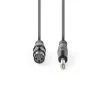 Nedis XLR anya - Jack 6.35 dugó mono audio kábel 5m (COTH15120GY50)