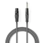   Nedis XLR anya - Jack 6.35 dugó mono audio kábel 5m (COTH15120GY50)