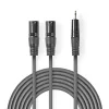 Nedis 2x XLR apa - Jack 3.5 stereo apa kábel 1.5m (COTH15310GY15)