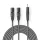 Nedis 2x XLR apa - Jack 3.5 stereo apa kábel 1.5m (COTH15310GY15)
