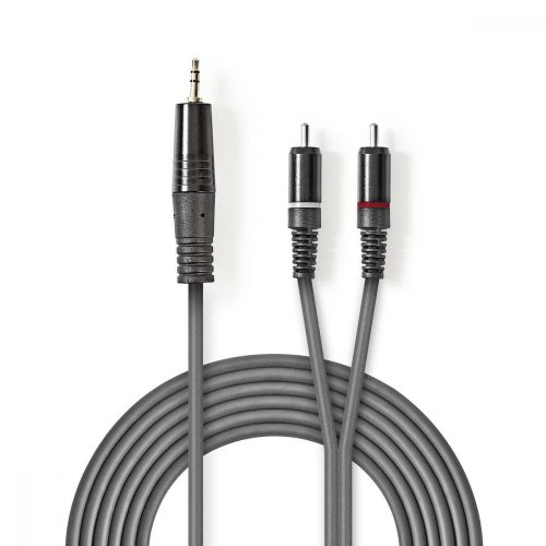 Nedis 3.5 jack - 2x RCA audio kábel 1.5m (COTH22200GY15)