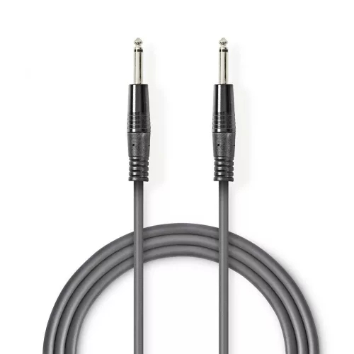 Nedis 6.35 mm-es dugó - 6.35 mm-es dugó Egyensúlyozatlan audio kábel 5m szürke (COTH23000GY50)