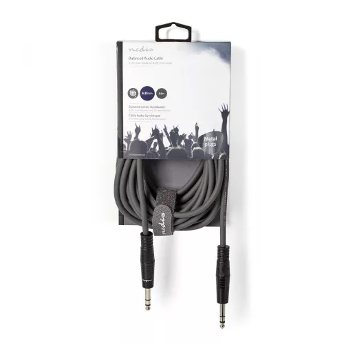Nedis 6.35mm audio kábel 5m szürke (COTH23020GY50)
