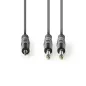   Nedis 2x jack 6.35 mono - 1x jack 3.5 sztereo kábel 3m (COTH23200GY30)