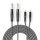 Nedis 2x 6.35mm Jack monó dugó - 2x RCA monó dugó 1.5m (COTH23320GY15)