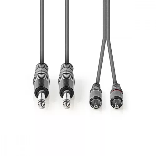 Nedis 2x 6.35mm jack monó dugó - 2x RCA monó dugó 3m (COTH23320GY30)