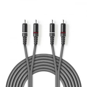 Nedis sztereó audio 2x RCA kábel 3m (COTH24200GY30)