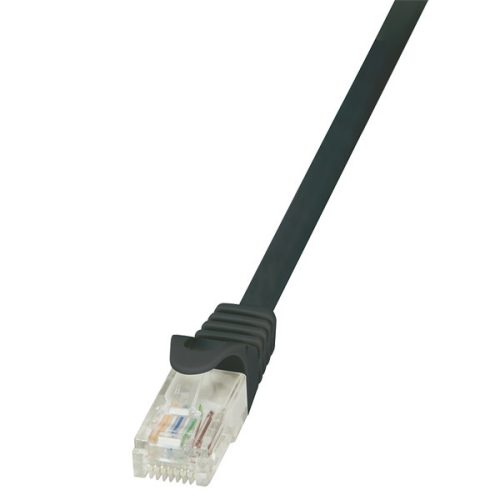 Logilink - patch kábel, Cat5e UTP 0.25m fekete (CP1013U)