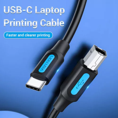 Vention USB-C to USB 2.0 B kábel, 2m (CQUBH)