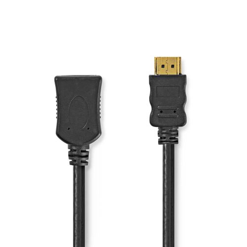 Nedis HDMI 1.4 hosszabbító kábel 5m aranyozott (CVGL34090BK50)