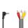 Nedis 3.5 mm-es dugó - 3db RCA dugó 3.5 m-es AV kábel 1m fekete (CVGP22400BK10)