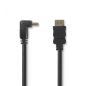 Nedis HDMI 1.4 90 fokos kábel 1.5m (CVGP34200BK15)