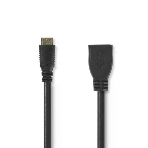 Nedis HDMI Mini Csatlakozó - HDMI Aljzat Nagy sebességű kábel 0.2m Fekete 