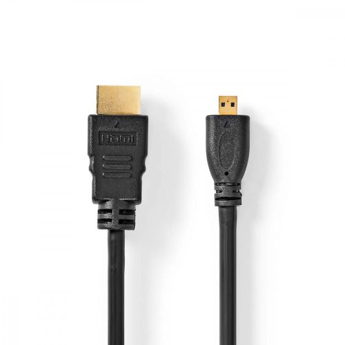 Nedis micro HDMI 1.4 kábel 2m fekete (CVGP34700BK20)