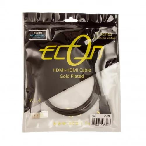 Econ HDMI kábel 1m aranyozott 1.4 ethernet (E-509)