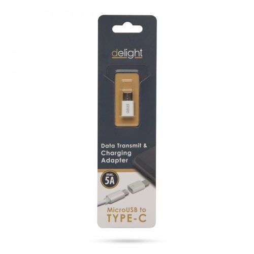 Delight micro USB anya - USB C apa adapter (55448C)