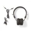 Nedis Összehajtható Vezeték Nélküli Bluetooth Fejhallgató 40 mm, Fekete (HPBT1100BK)