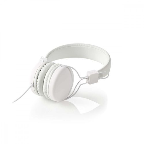 Nedis Összehajtható Fejhallgató 40 mm Fehér, 1.2m kábellel (HPWD1100WT)