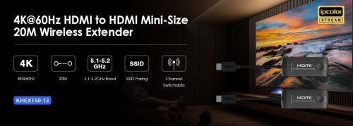 PremiumCord HDMI 2.0 wireless extender 4K 60Hz up to 20m (KHEXT50-13)