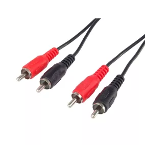   PremiumCord 2db RCA - 2db RCA sztereó audio kábel 5m (KJACKCMM2-5)