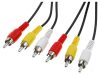 PremiumCord 3db RCA - 3db RCA kompozit video kábel 2m (KJACKCMM3-2)