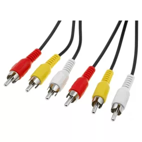   PremiumCord 3db RCA - 3db RCA kompozit video kábel 2m (KJACKCMM3-2)