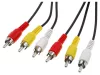 PremiumCord 3db RCA - 3db RCA kompozit video kábel 3m (KJACKCMM3-3)