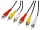 PremiumCord 3db RCA - 3db RCA kompozit video kábel 3m (KJACKCMM3-3)