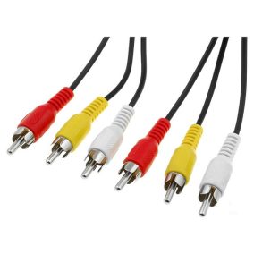   PremiumCord 3db RCA - 3db RCA kompozit video kábel 5m (KJACKCMM3-5)