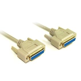   PremiumCord DB25 aljzat - DB25 aljzat RS232 kábel 2m szürke (KLS2-3)