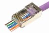 MicroConnect RJ45 FTP Cat6 csatlakozó dugó 100db átfűzős (KON506-50EZ)