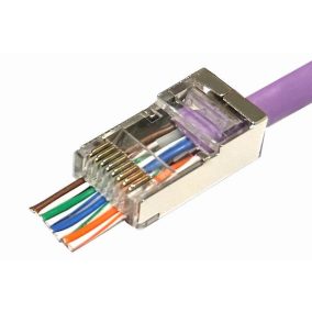 MicroConnect RJ45 FTP Cat6 csatlakozó dugó 100db átfűzős (KON506-50EZ)