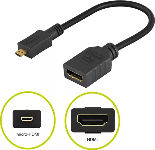 PremiumCord HDMI - micro HDMI 2.0 4K 60Hz átalakító (KPHDMA-35)