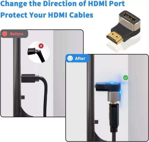 Premiumcord HDMI 90 fokos fordító 8K 60Hz adapter (KPHDMA-39)
