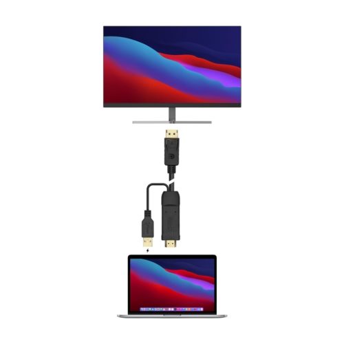 PremiumCord HDMI 2.0 to Displayport 1.2 4K 60Hz kábel 2m (KPORTAD21)