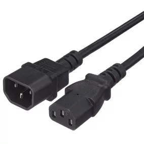 PremiumCord PC hosszabbító C13/C14 tápkábel 1m (KPS1)