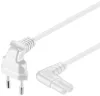 PremiumCord euro C7 hajlított tápkábel 2m fehér (KPSPM2-90W)