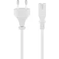 PremiumCord euro C7 tápkábel 3m fehér (KPSPM3W)