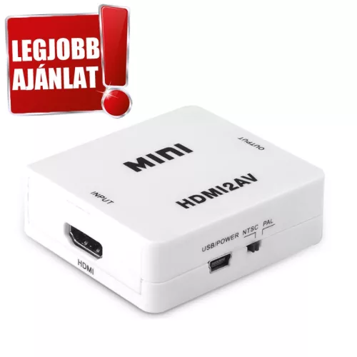 Trusty HDMI - kompozit videó 3 RCA átalakító konverter (KS-009)