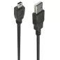 PremiumCord USB 2.0 - mini USB kábel fekete 1m (KU2M2A)